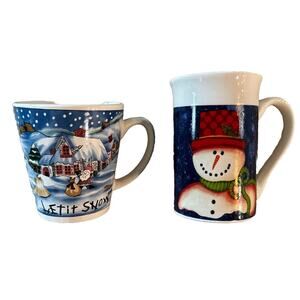 Royal Norfolk Snowman Cocoa Mug Ceramic Snowman Face And Snowman Christmas Mug